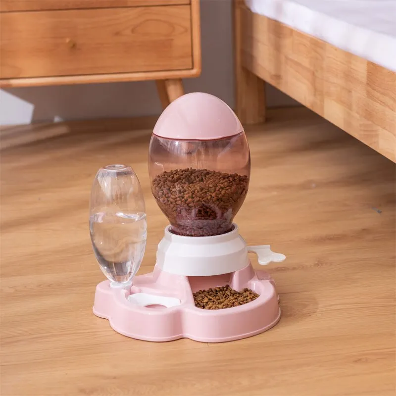 Pet Automatic Feeder Bowl with Drinking Fountain