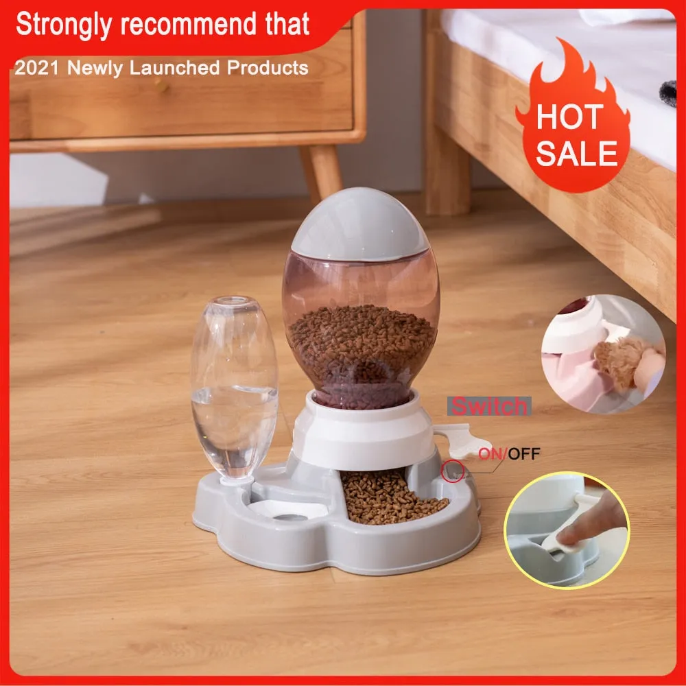 Pet Automatic Feeder Bowl with Drinking Fountain