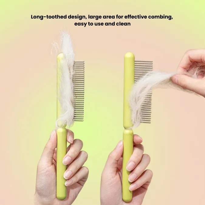 Pet Grooming Comb for Long-haired Cats and Dogs Remove Tangles and Knots