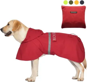 Pet Large Dog Raincoat Apparel Poncho Waterproof for Medium Large Sized,Pet Raincoats for Clothes Jacket,Dog Rain Jacket (Red,6XL)