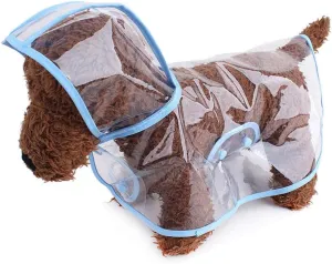 Pet Raincoat,Small Dog Waterproof Puppy Raincoat Coat Transparent Pet Dog Rainwear Clothes for Small Dogs Cats (S, Blue)