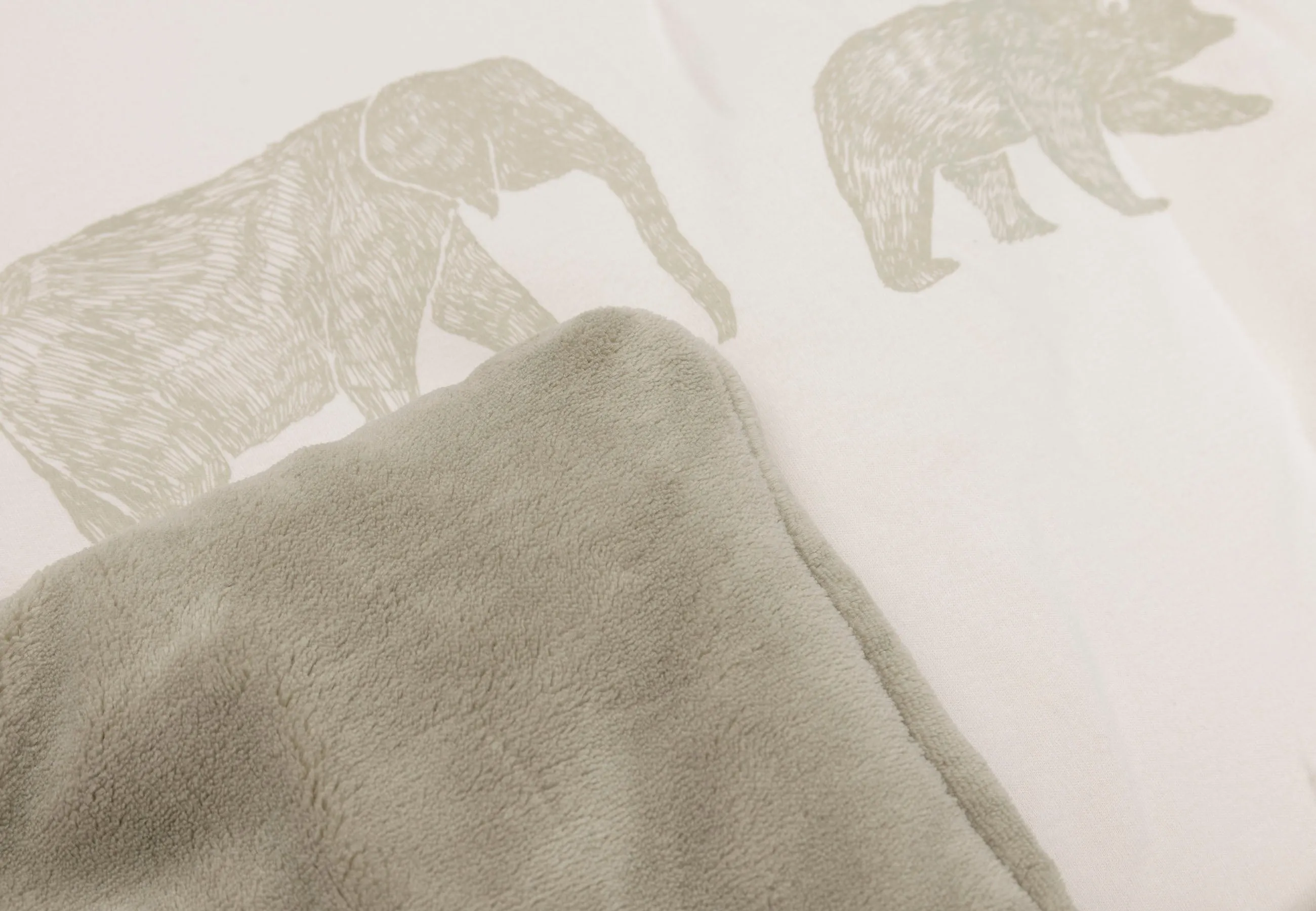 Playpen Mat 75x95cm Animals - Olive Green