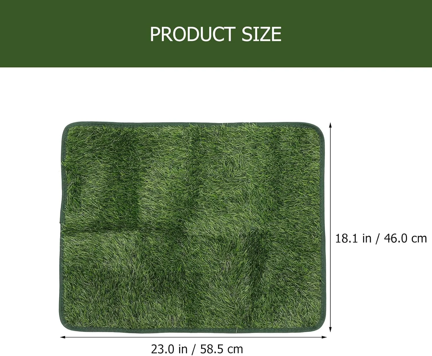 POPETPOP Dog Grass Pad Pet Mat: Washable Dog Pee Pads Dog Grass Mat - Artificial Turf Grass Dog Potty Training Mat for Dogs Turf Puppy Training Small Medium Large Pets