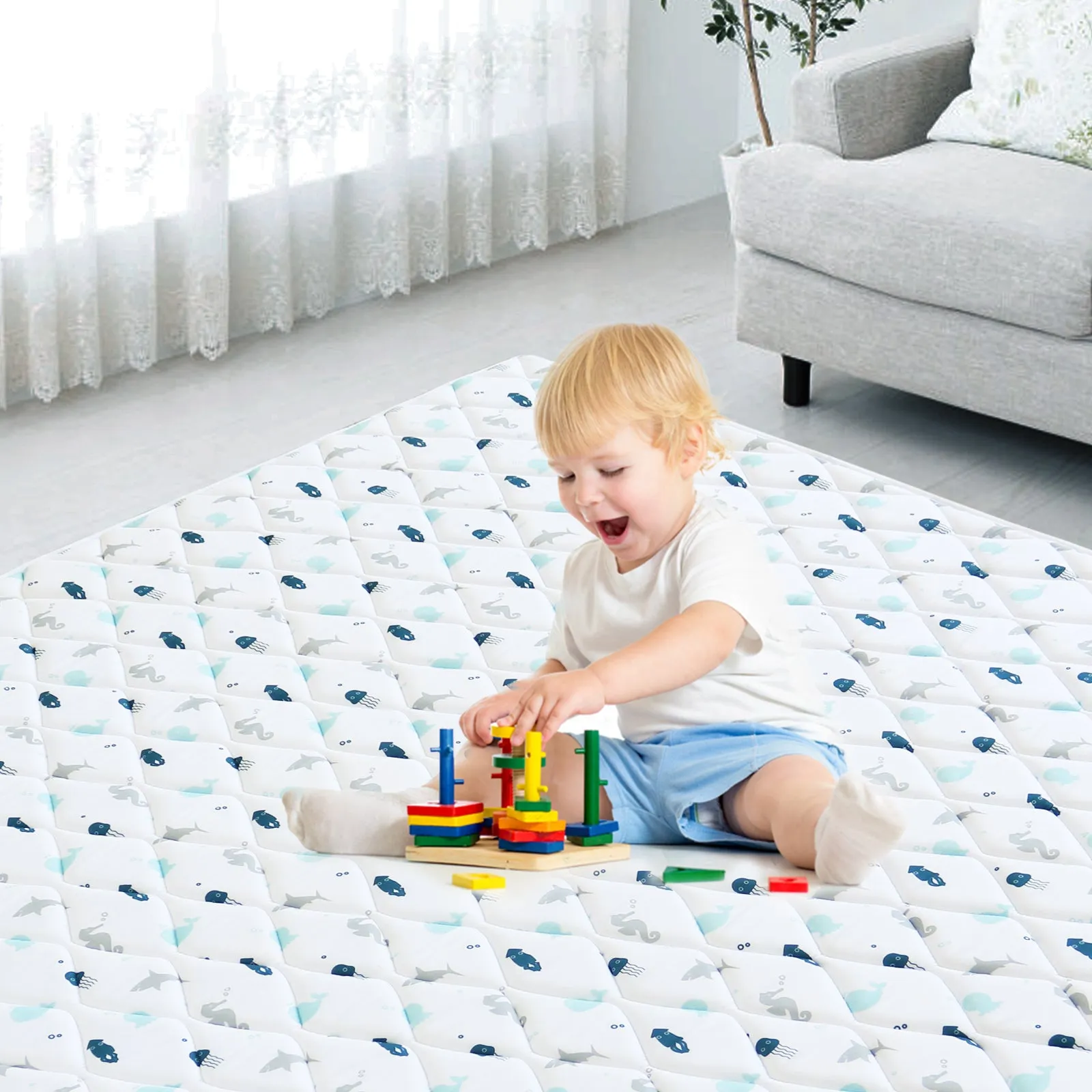 Premium Foam Baby Play Mat | Playpen Mat - Thicker and Non-Toxic Crawling Mat for Infant & Toddler