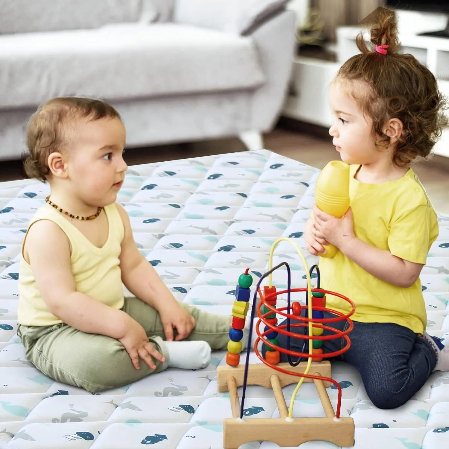 Premium Foam Baby Play Mat | Playpen Mat - Thicker and Non-Toxic Crawling Mat for Infant & Toddler
