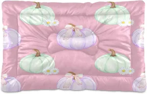 Pumpkins with Bows Outdoor Dog Bed for Small Dogs Washable Waterproof Travel Pet Bed Mat Portable Cat Bed with Non-Slip Bottom for Indoor and Sleeping 36 x 24 Inch