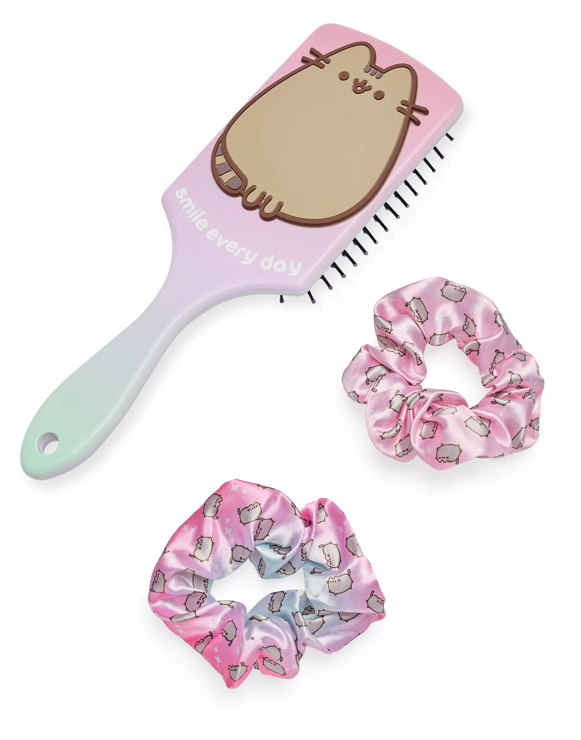 Pusheen Smile Every Day Hair Brush and Scrunchie Set