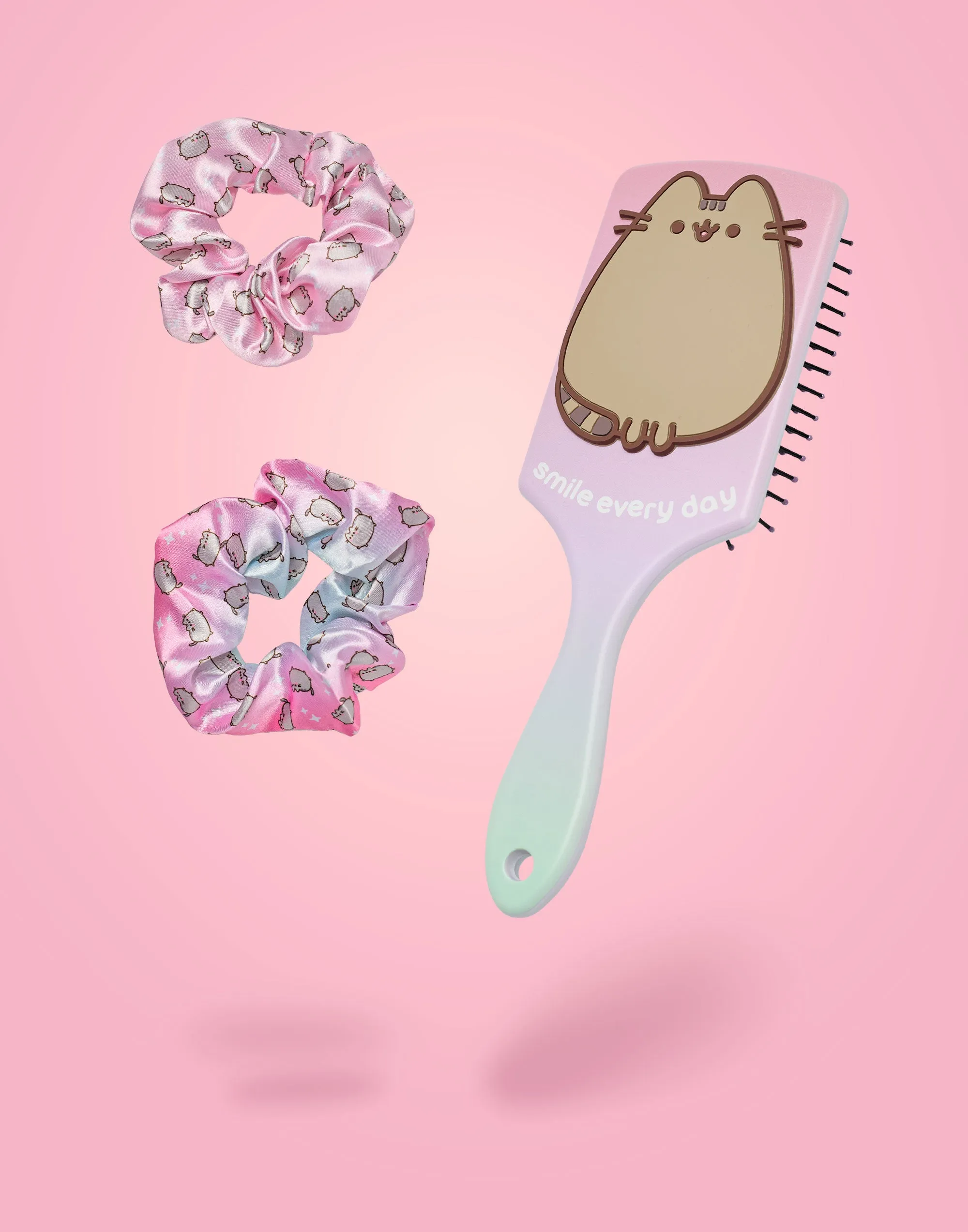 Pusheen Smile Every Day Hair Brush and Scrunchie Set