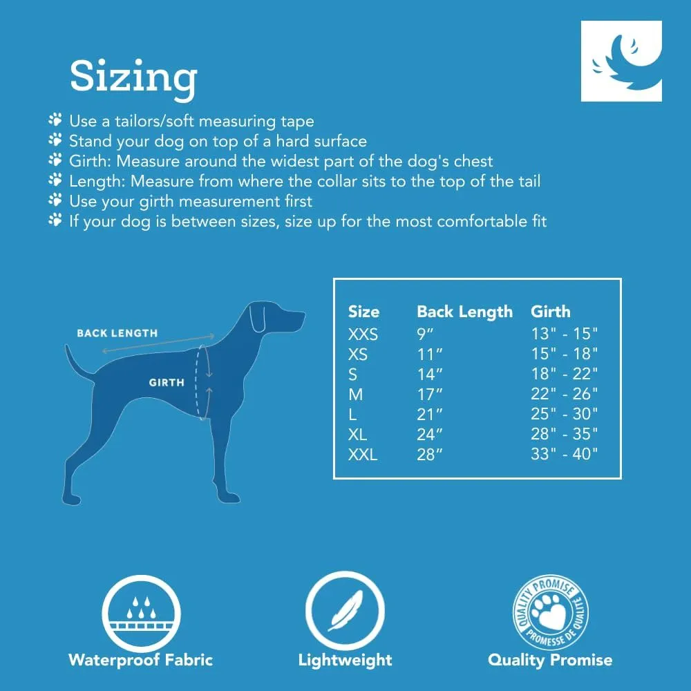 RC Pets Delta Rain Slicker, Water-Resistant Dog Raincoat, Large, Lemon