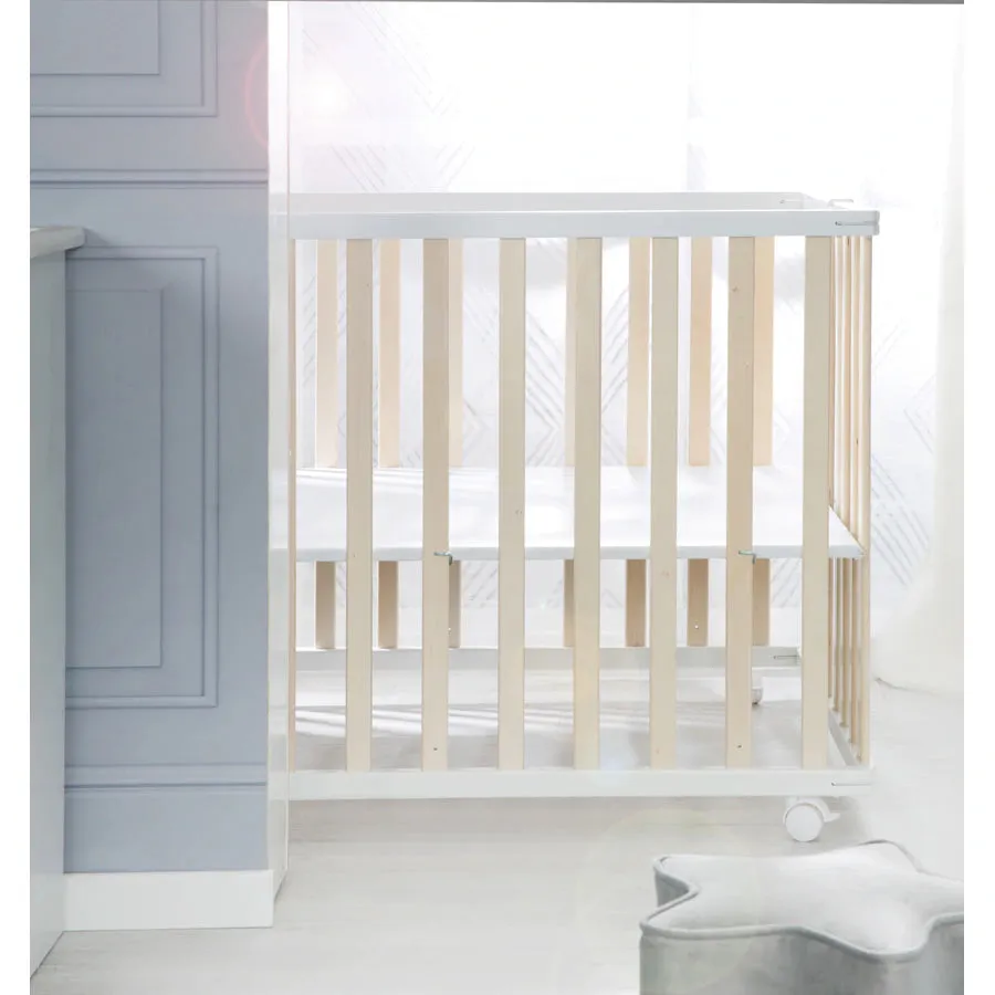 Roba Foldable Wooden Cot Bed W/ Mattress (Natural)