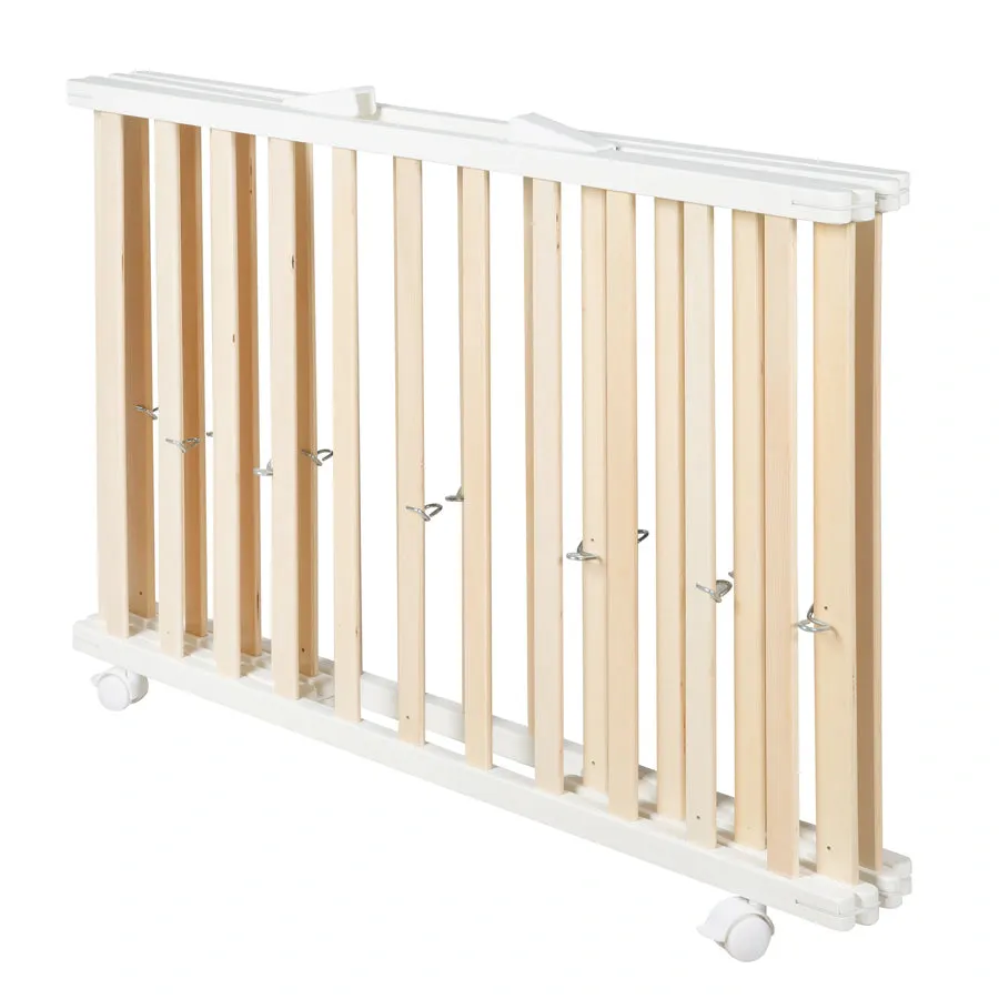 Roba Foldable Wooden Cot Bed W/ Mattress (Natural)