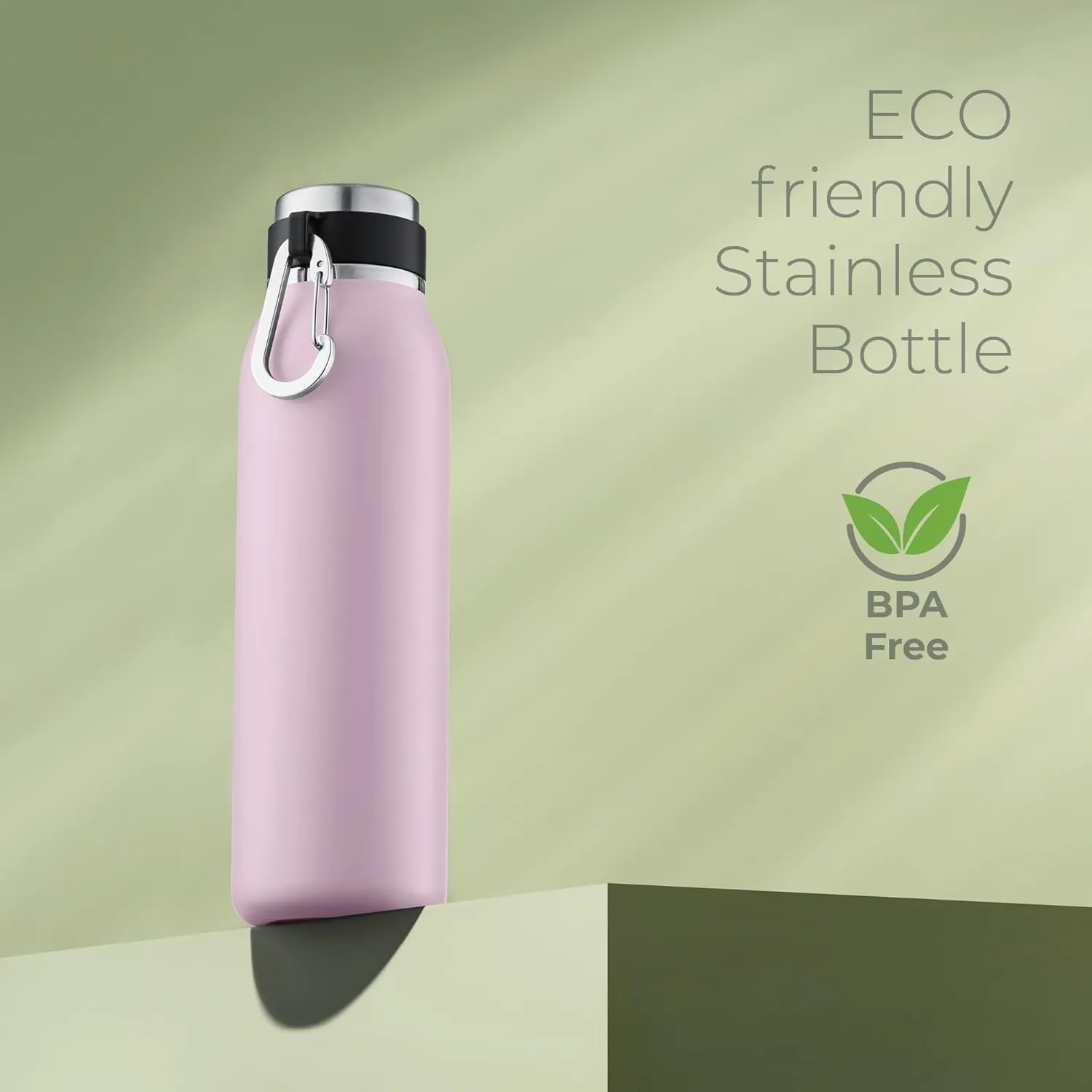 SipX Triple-Insulated Stainless Steel Water Bottle - 20oz. With Cover Lid, BPA-Free Reusable Insulated Water Bottle Keeps Cold For 24 Hours, (Purple)