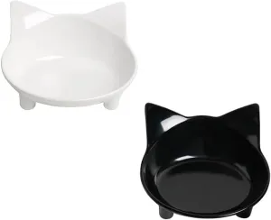 Skrtuan Pet Cat Bowl Dog Food Bowl  Non-Slip, Wide & Shallow Pet Dish for Whisker Fatigue Relief, Safe for Puppies & Rabbits