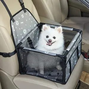 Small Dog Car Seats for Small Dogs,Portable Puppy/Pet Car Booster Seat with Clip-On Leash and Mesh Window for Small Pet Up to 11 lbs