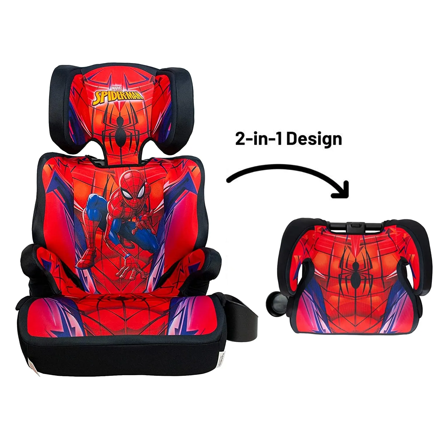 Spider-Man High Back Booster Car Seat, Spider-Man Suit