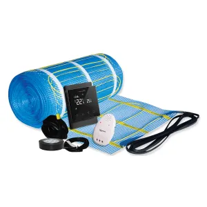 Thermonet 200W/m² 5m² In Screed Heating Kit with Black Thermostat - 112010TB