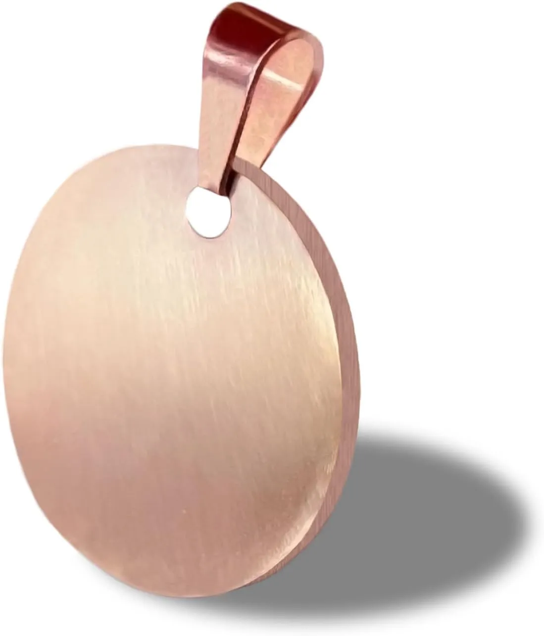 TSJ Stamping Blanks Round Metal Charms 10 PCS, Stainless Steel Blank Stamping Tags with Hole, 1 Inch (25mm) Rose Gold Punched Circle Disc