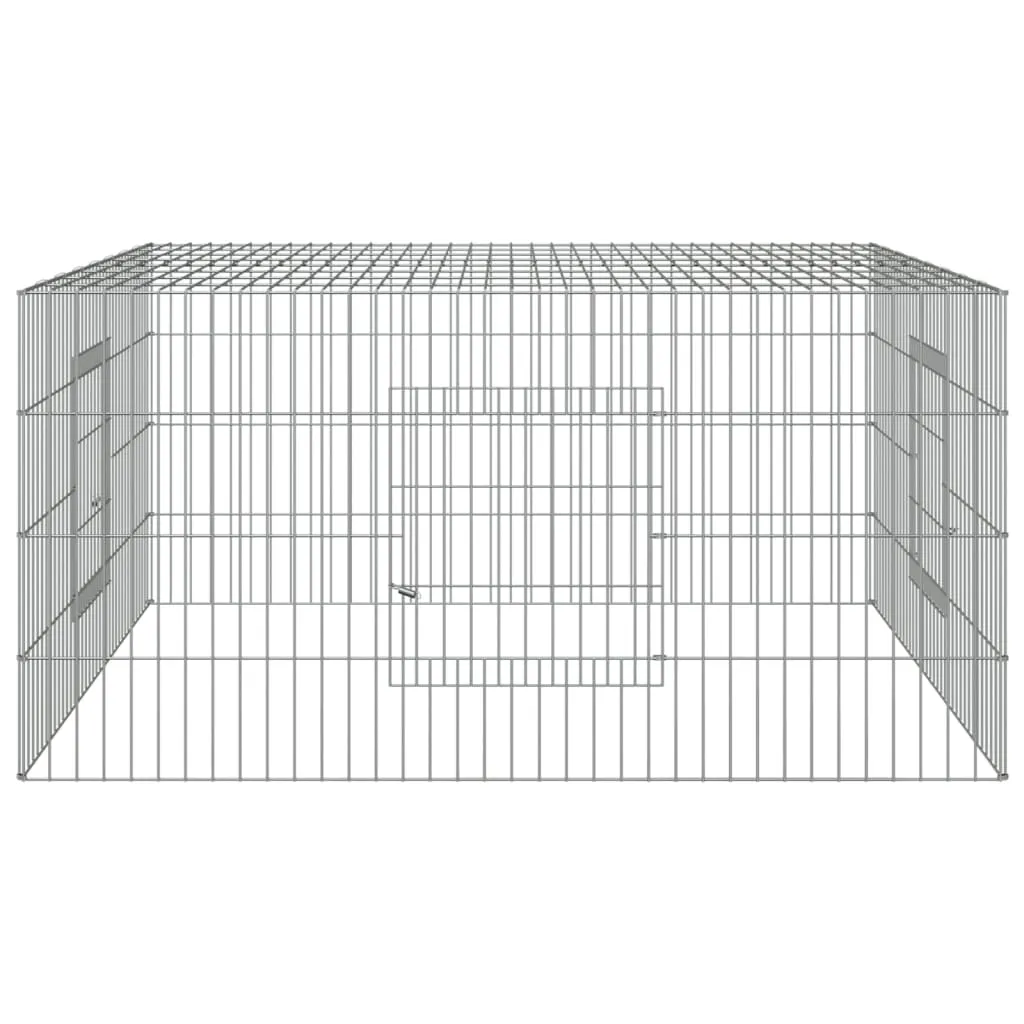 vidaXL Rabbit Cage 110x110x55 cm Galvanised Iron