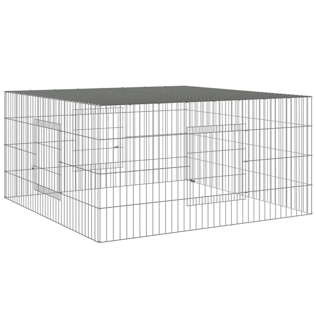 vidaXL Rabbit Cage 110x110x55 cm Galvanised Iron