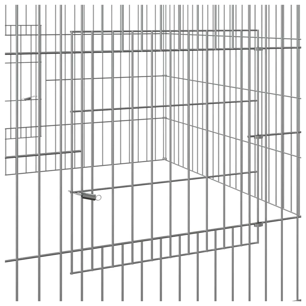 vidaXL Rabbit Cage 110x110x55 cm Galvanised Iron