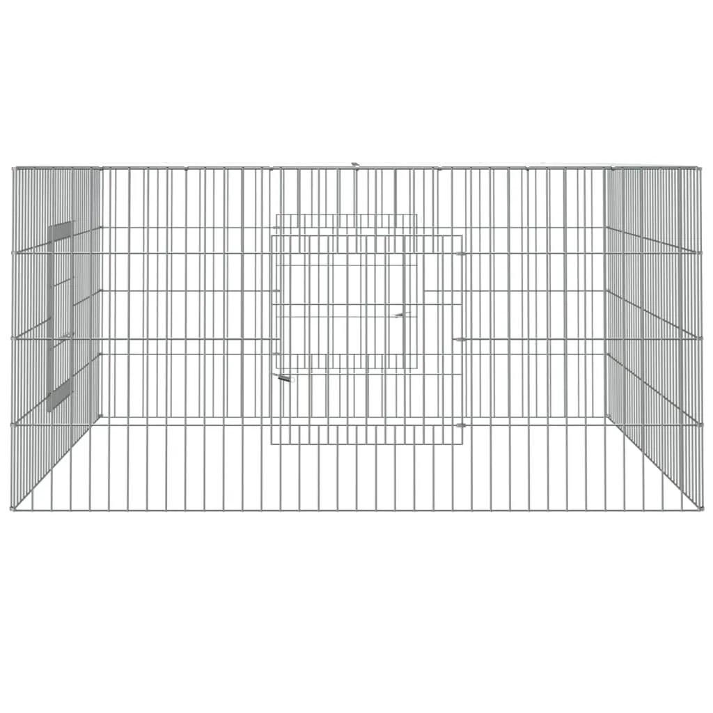 vidaXL Rabbit Cage 110x110x55 cm Galvanised Iron