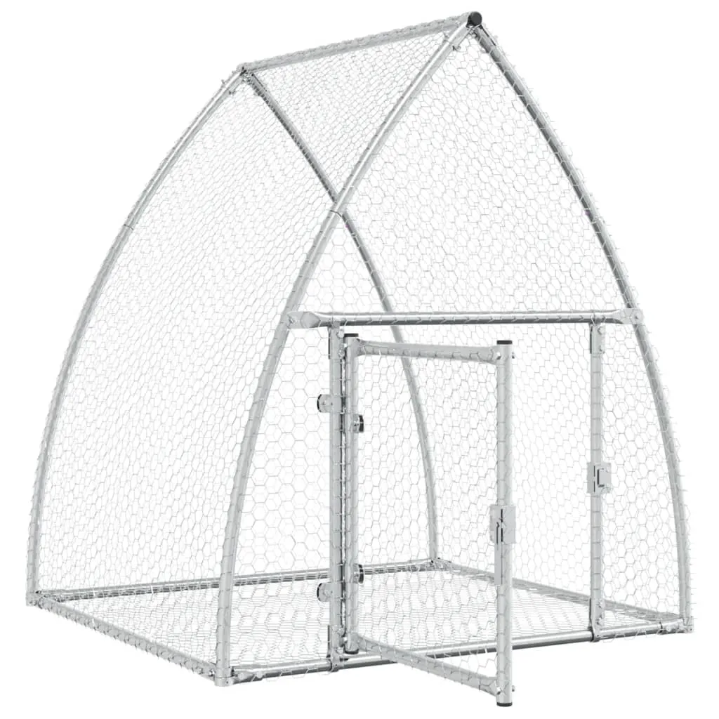 vidaXL Rabbit Hutch Silver 100x105x120 cm Galvanised Steel