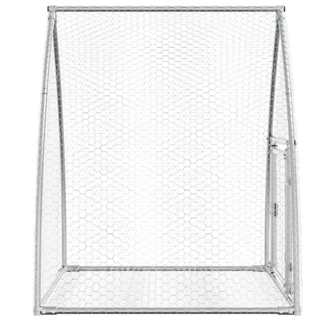 vidaXL Rabbit Hutch Silver 100x105x120 cm Galvanised Steel