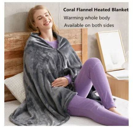 Winter Flannel Heated Blanket Cold Protection Body Warmer Usb Heated Warm Shawl Electric Heated Plush Blanket | Brodtica.com