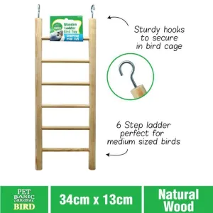 Wooden Ladder Bird Toy - 34cm x 13cm