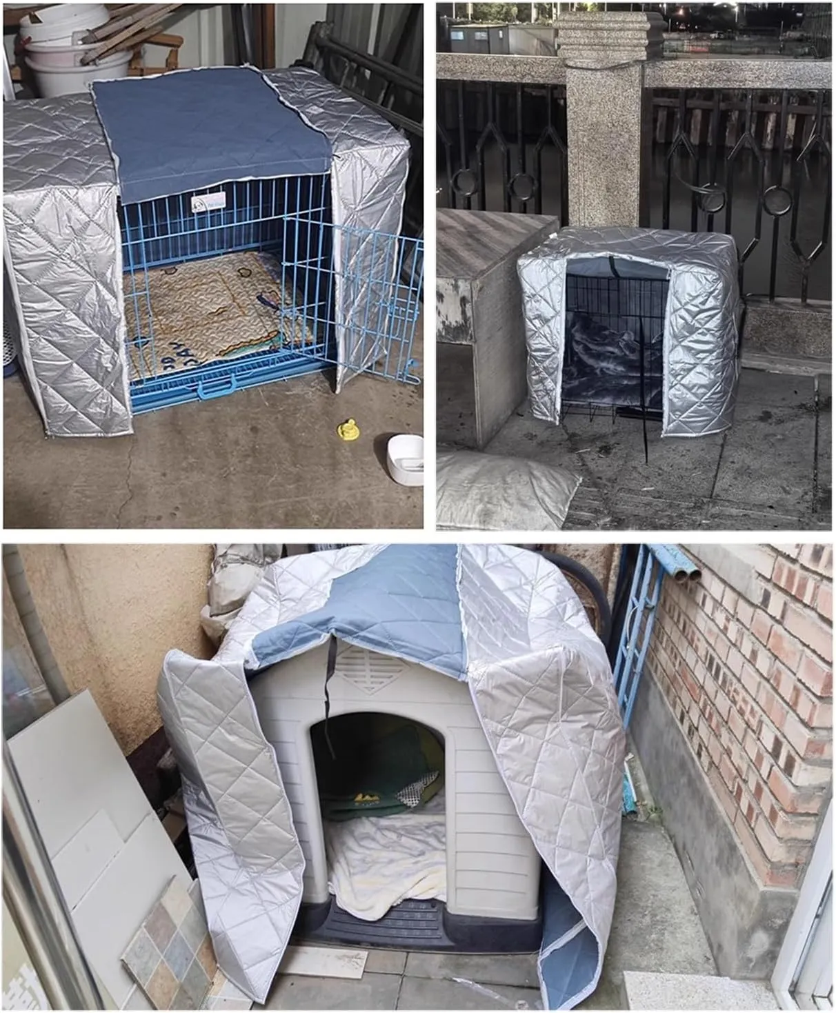ZIMGOD Warmth Dog Crate Cover for Winter Outdoor, Insulated & Breathable Dog Cage Cover 24 30 36 42 48 Inch, Kennel Privacy Covers to Keep Warm, Custom Size(76x48x53cm (30x19x21in))